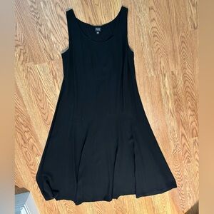 Eileen Fisher black sleeveless silk dress size M